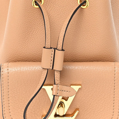 Louis Vuitton Calfskin Lockme Bucket MM Arizona Beige 7 of 7