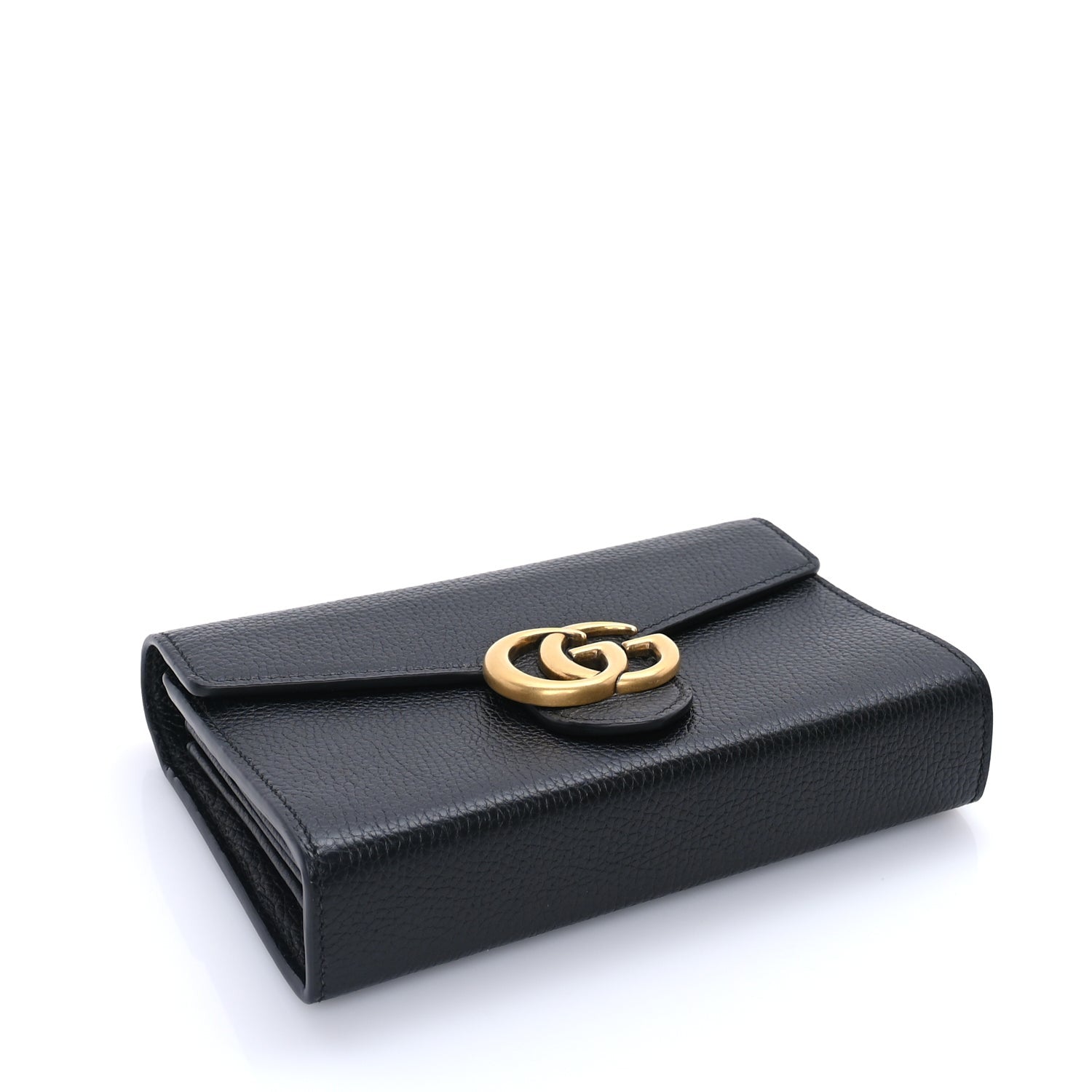 Gucci Calfskin GG Marmont Chain Wallet  Black 3 of 7