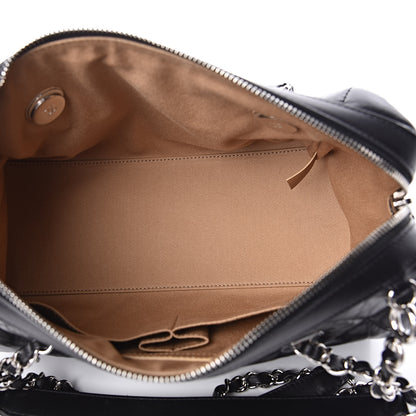 Chanel Calfskin Quilted Small CC Bowling Bag Black 5 of 12