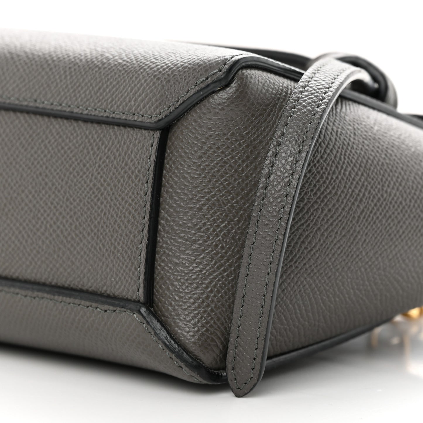 Grained Calfskin Pico Belt Bag Grey