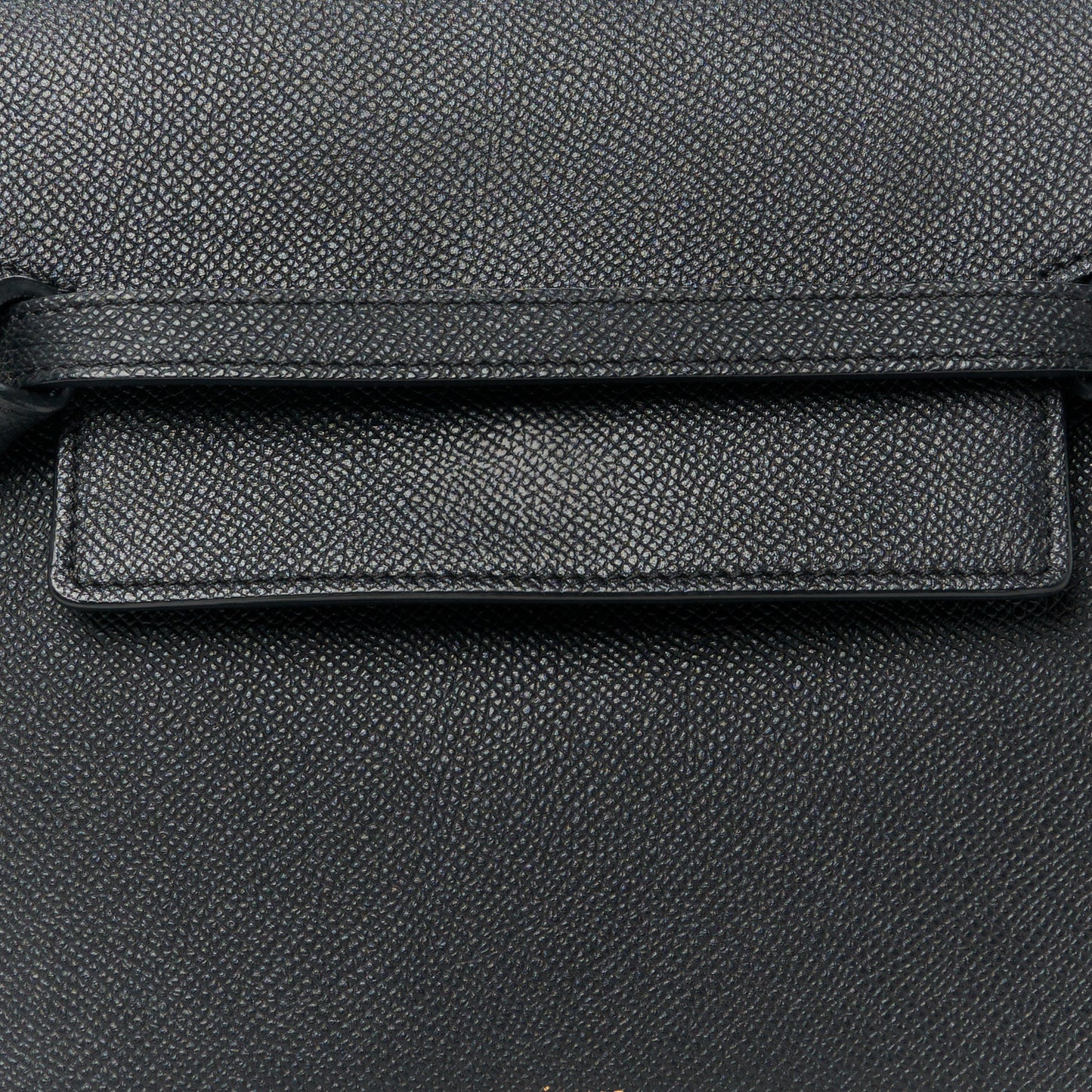 Grained Calfskin Micro Belt Bag Black