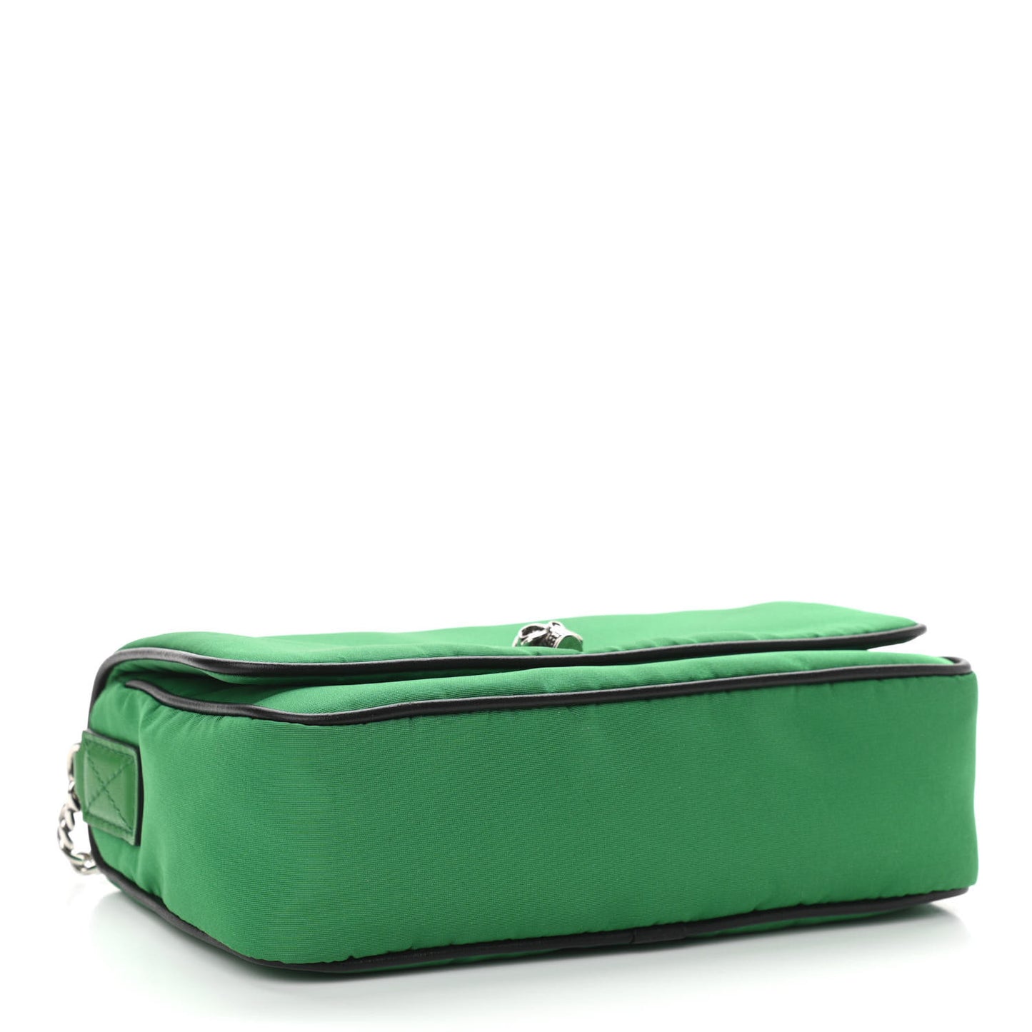 Nylon Skull Camera Crossbody Bag Green