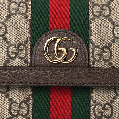 Gucci GG Supreme Monogram Web Ophidia Continental Wallet Brown 5 of 7