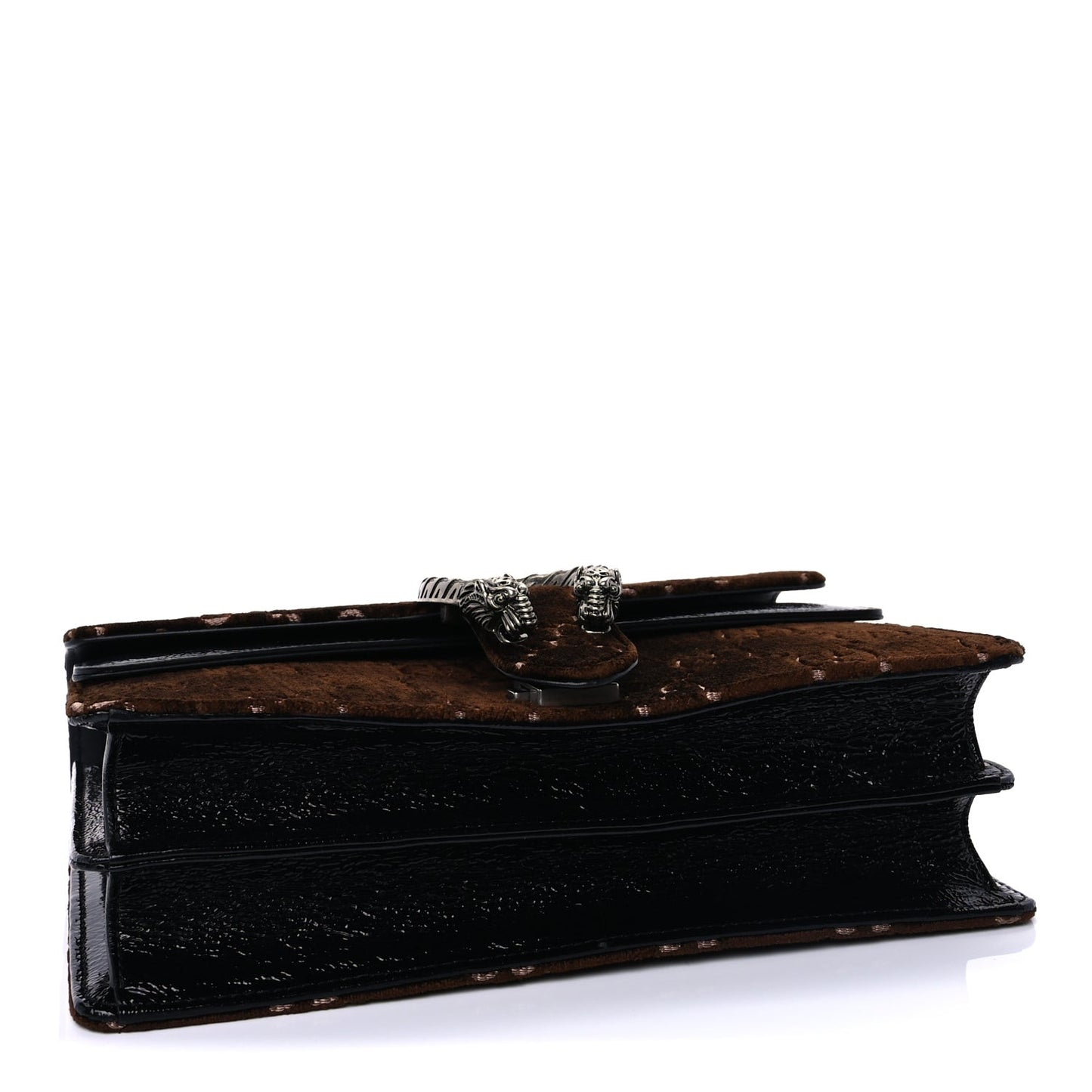 Velvet Skipper GG Monogram Small Dionysus Shoulder Bag Brown Black