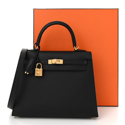 Hermes Epsom Kelly Sellier 25 Black 11 of 11