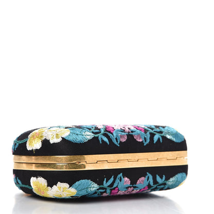 Alexander McQueen Silk Embroidered Hummingbird Knuckle Duster Box Clutch Multicolor 4 of 7