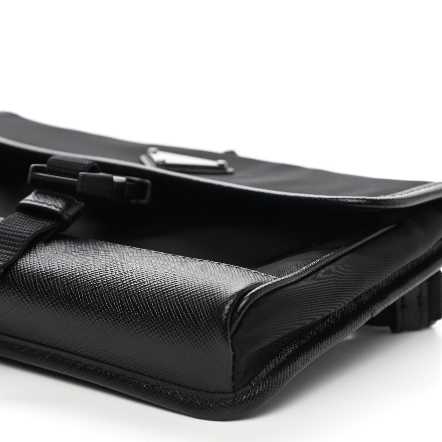 Re-Nylon Saffiano Smartphone Case Crossbody Black