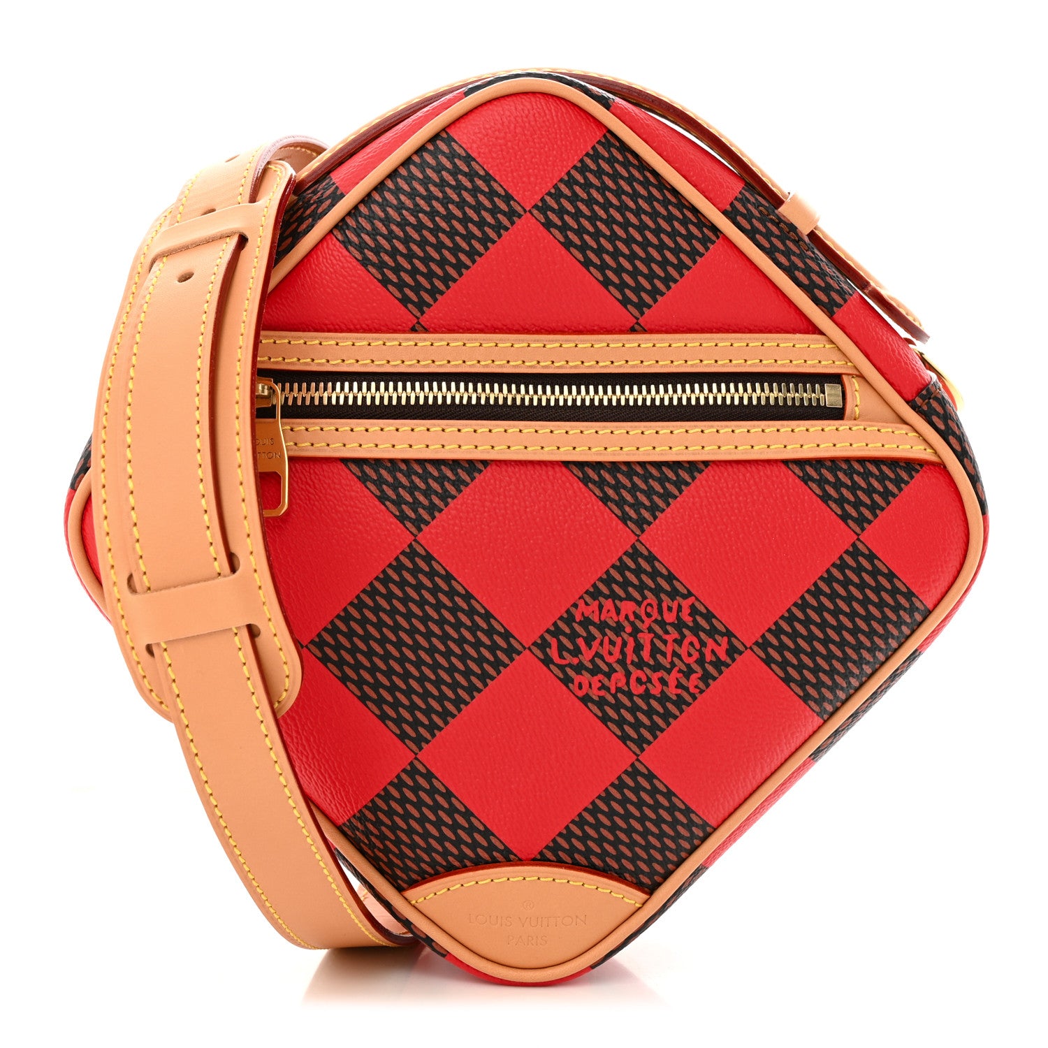 Louis Vuitton Damier Pop Chess Messenger Red 1 of 9
