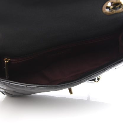 Chanel Patent Goatskin Quilted Medium CC Eyelet Flap Black 5 of 11