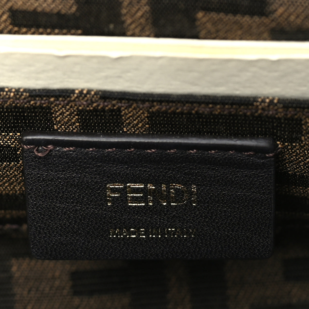 Fendi Vitello King Plexiglass Logo Embossed Mini By The Way Top Handle Boston Bag Black 5 of 8