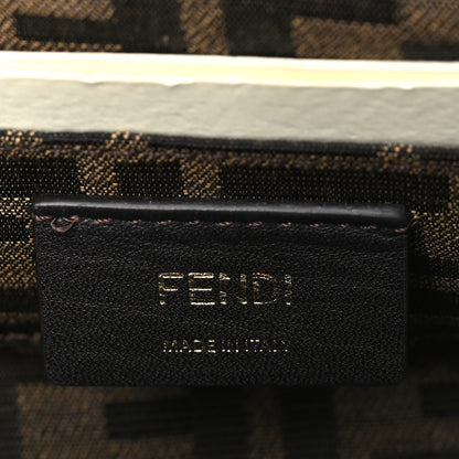 Fendi Vitello King Plexiglass Logo Embossed Mini By The Way Top Handle Boston Bag Black 5 of 8