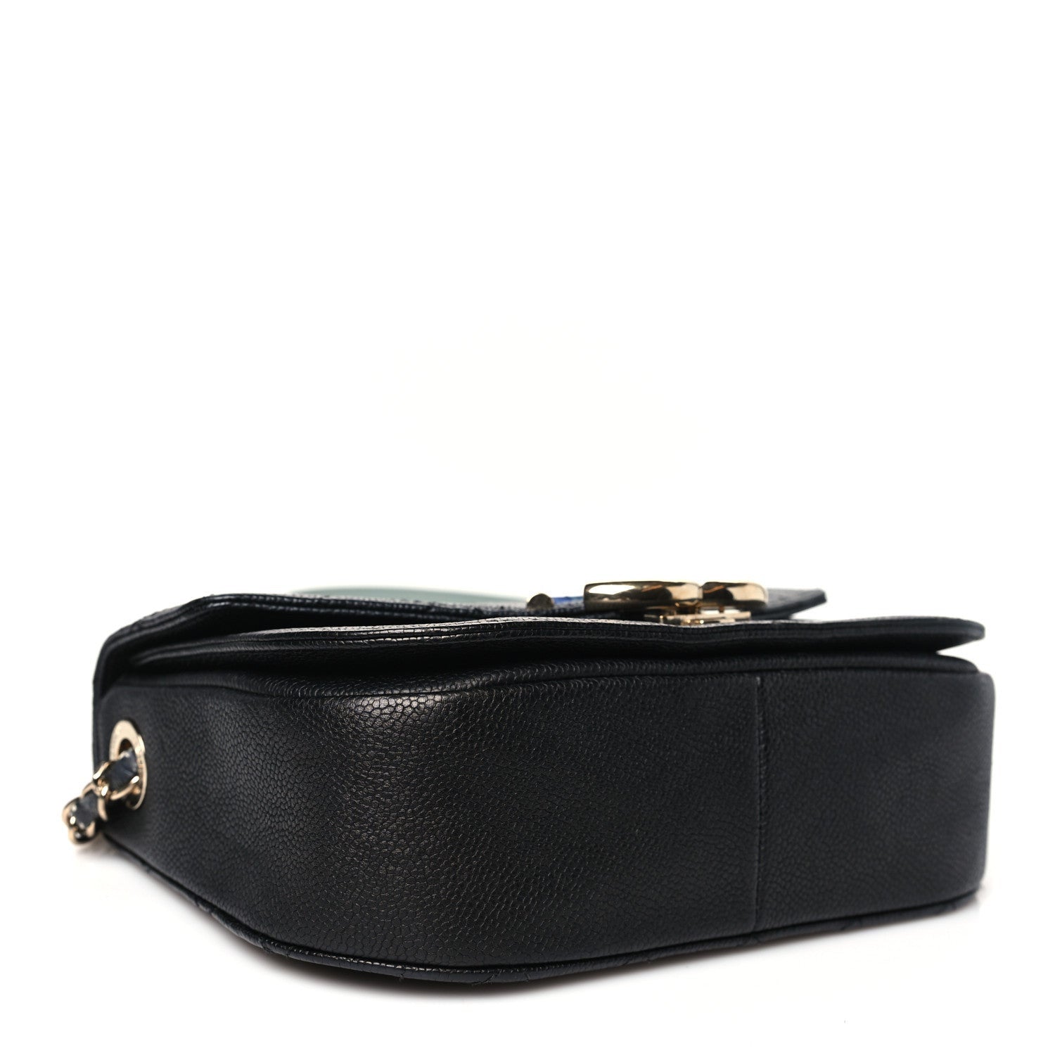 Chanel Grained Calfskin Quilted Small Cuba Top Handle Flap Black 4 of 7