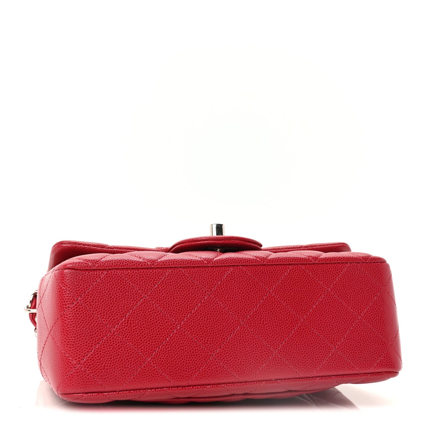Caviar Quilted Mini Rectangular Flap  Pink