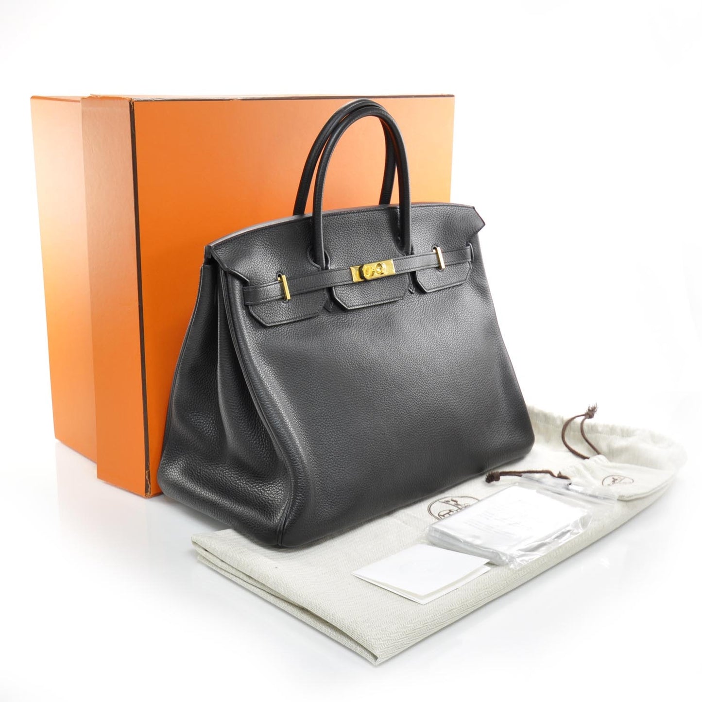 Taurillon Clemence Birkin 40 Black