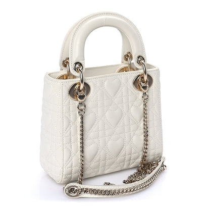 Christian Dior Lambskin Cannage Mini DiorAmour Lady Dior Latte 2 of 7