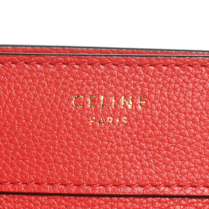 Celine Drummed Leather Micro Luggage Coquelicot 11 of 12