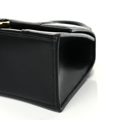 Balenciaga Shiny Box Calfskin Hourglass Top Handle Bag XS Black 8 of 11