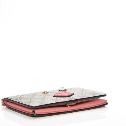 Gucci GG Supreme Monogram Embroidered Face iPhone 6 Case Wristlet Pink 4 of 8