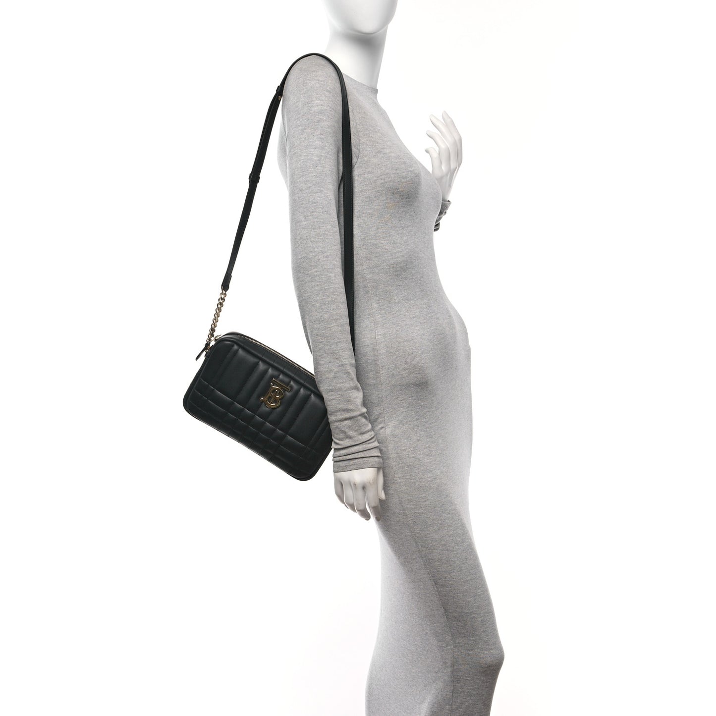 Calfskin Quilted Small Lola Camera Bag Black