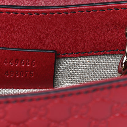 Gucci Soft Microguccissima Mini Emily Chain Shoulder Bag Rosso 7 of 9