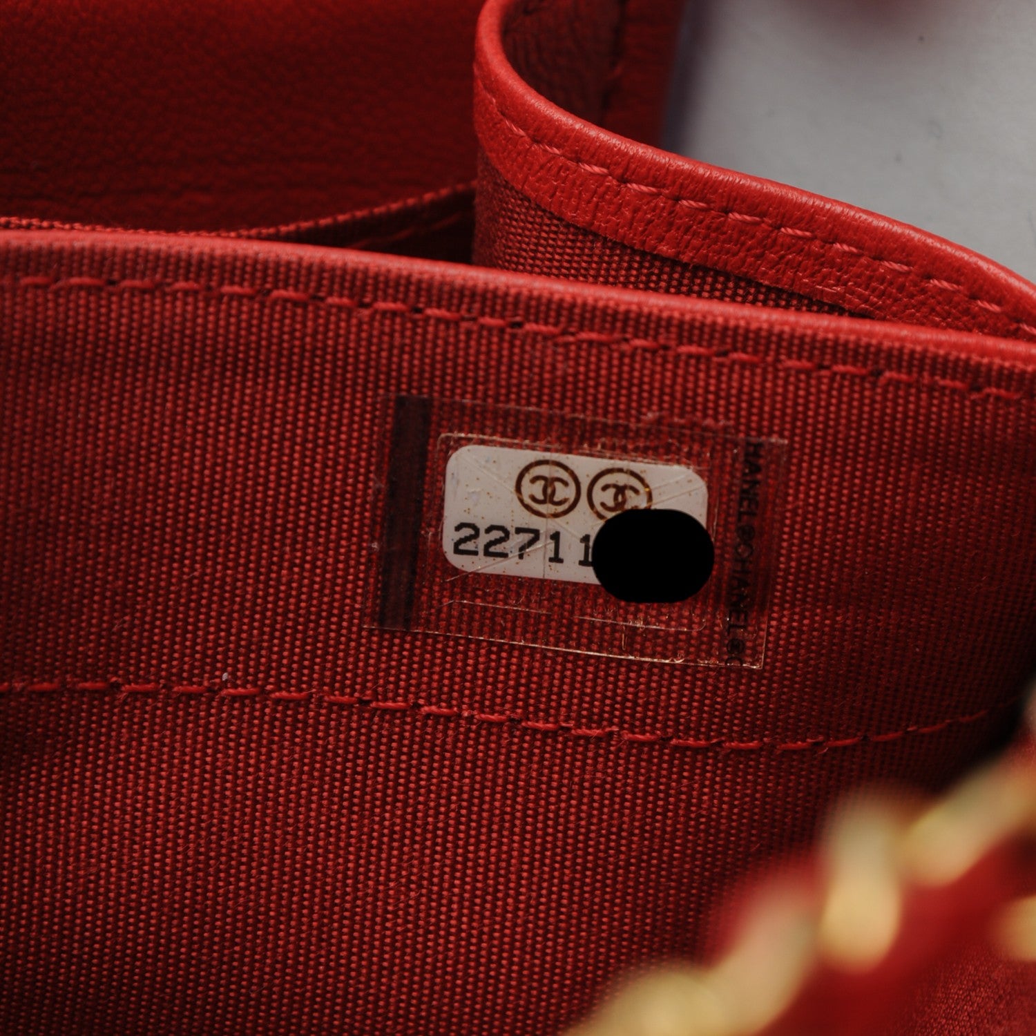 Chanel Lambskin Quilted Boy Wallet On Removable Chain WOC Red 8 of 8