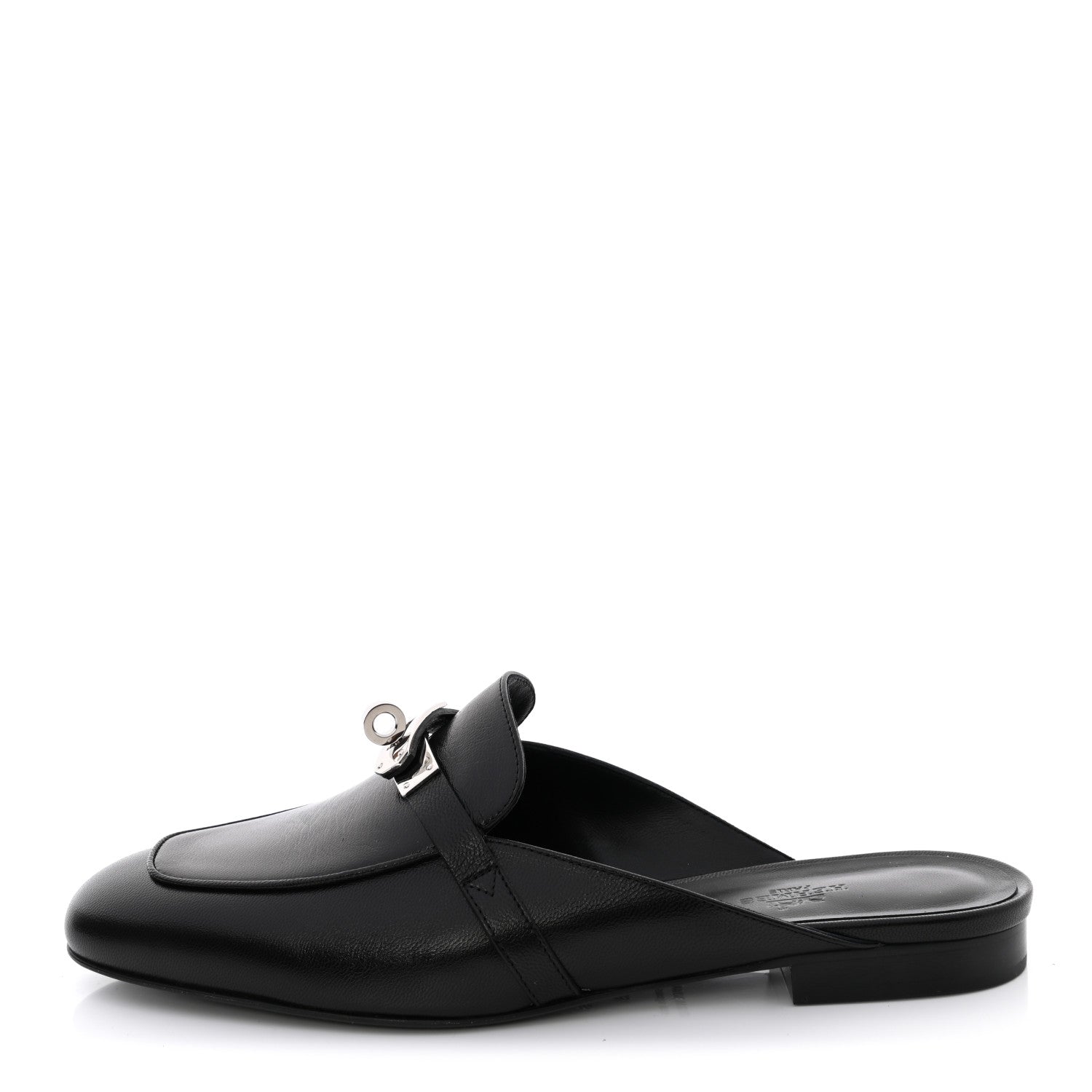 Hermes Goatskin Oz Mules 39 Black 1 of 9