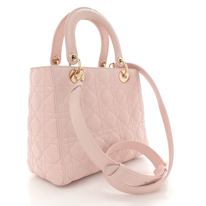 Christian Dior Lambskin Cannage Medium Lady Dior Light Pink 3 of 7