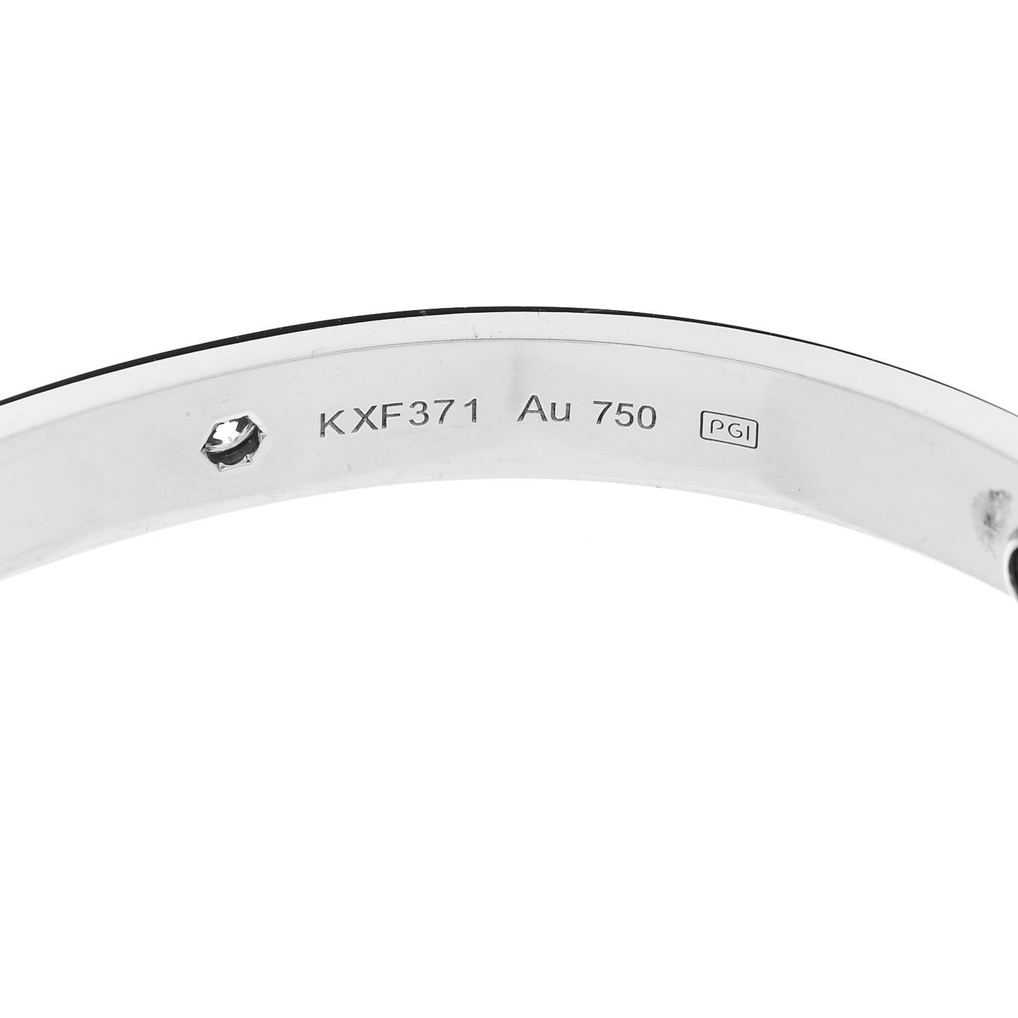 18K White Gold 4 Diamond Love Bracelet 19