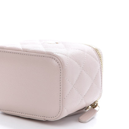 Chanel Caviar Quilted Mini Vanity Case With Chain Light Pink 7 of 11
