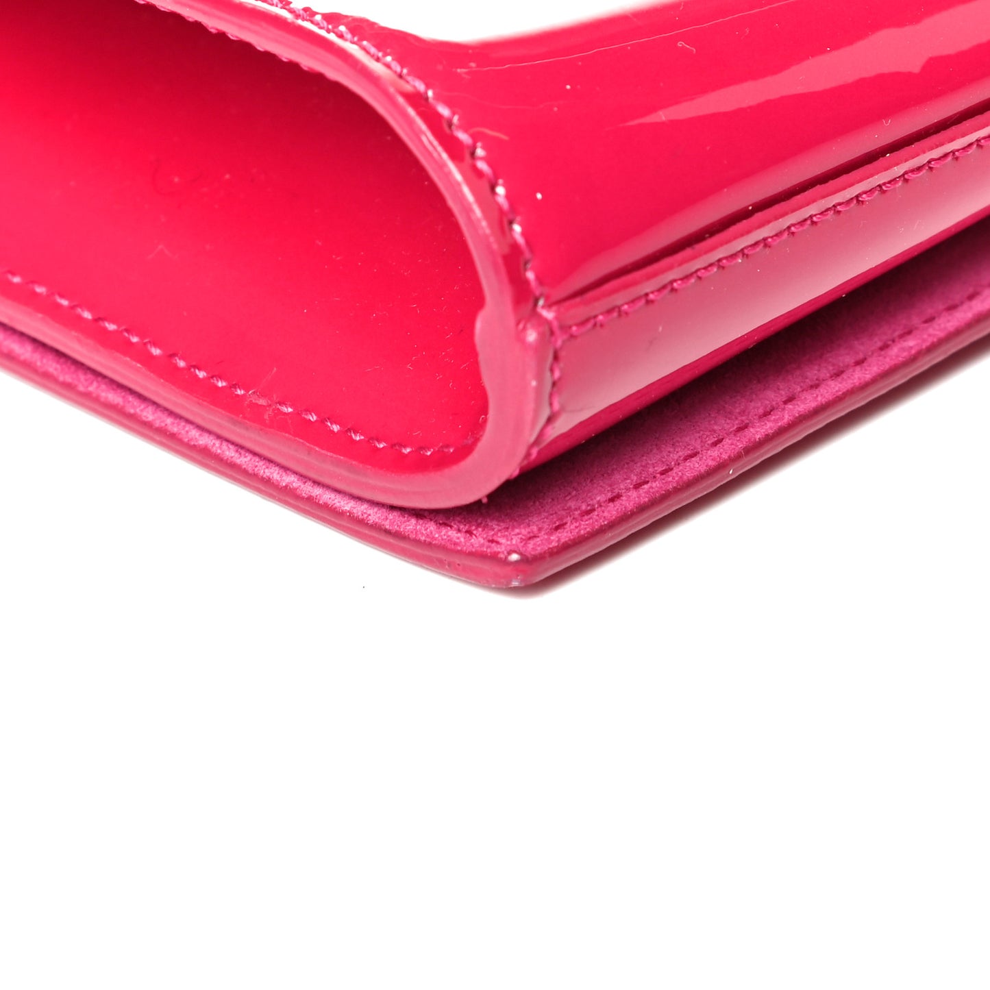 Patent Monogram Large Belle De Jour Clutch Fuchsia
