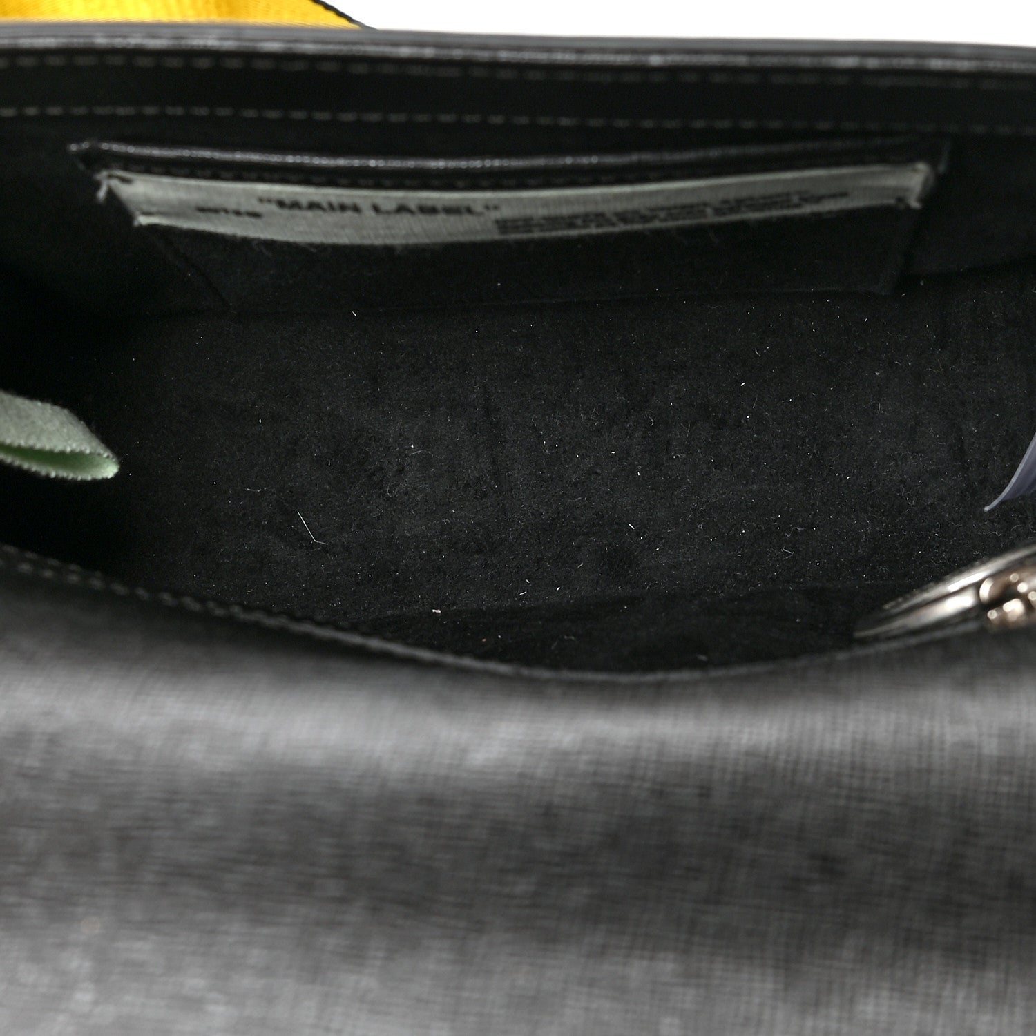 Off-White Saffiano Striped Diag Bag Black White 5 of 10