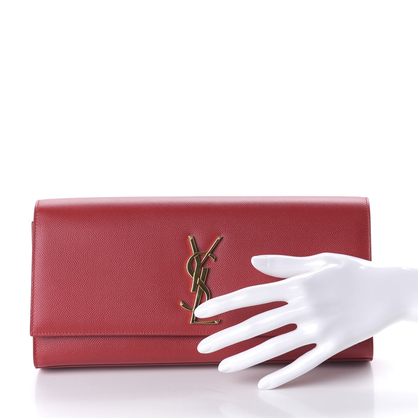 Grain De Poudre Classic Monogram Cassandre Clutch New Red