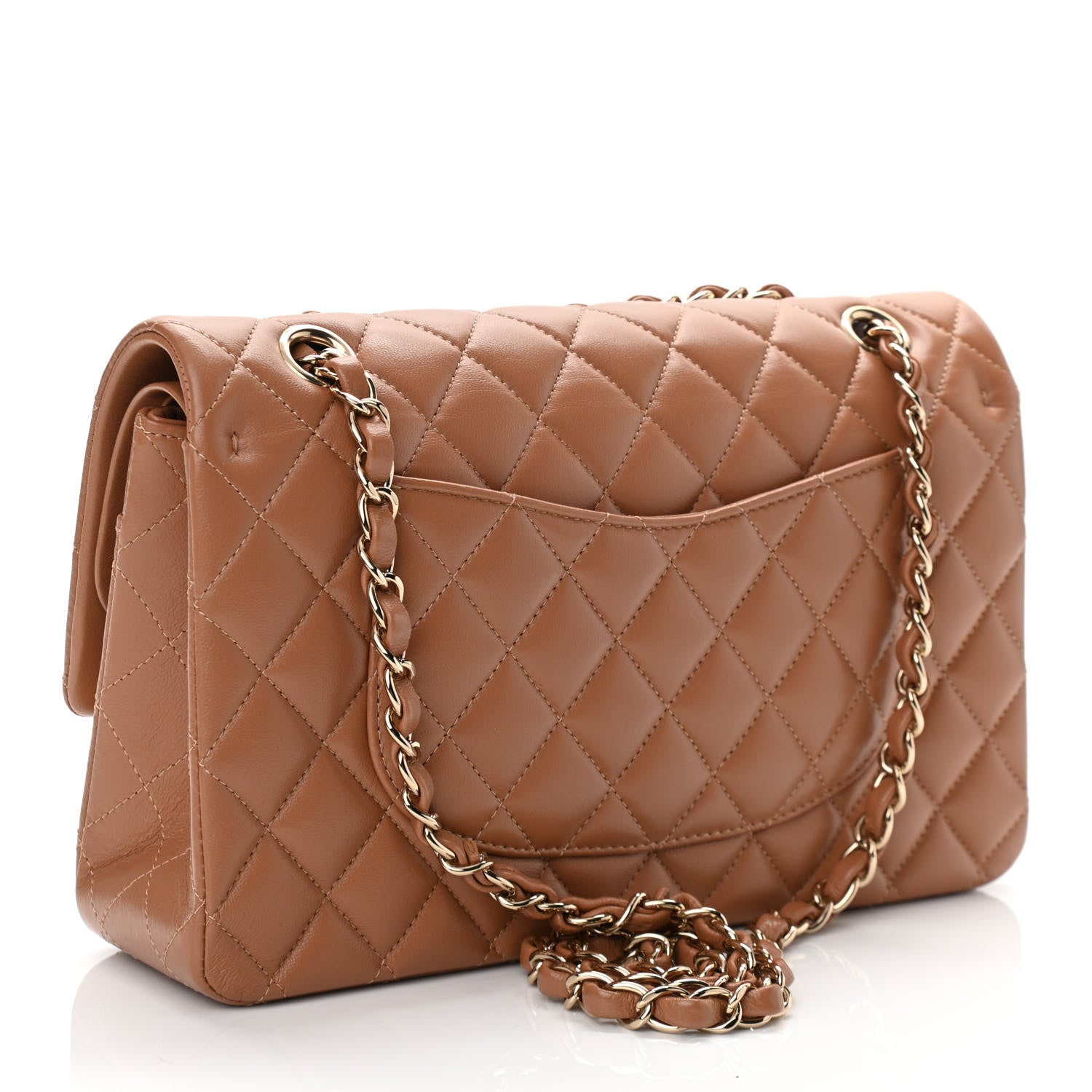 Chanel Lambskin Quilted Medium Double Flap Brown 3 of 10