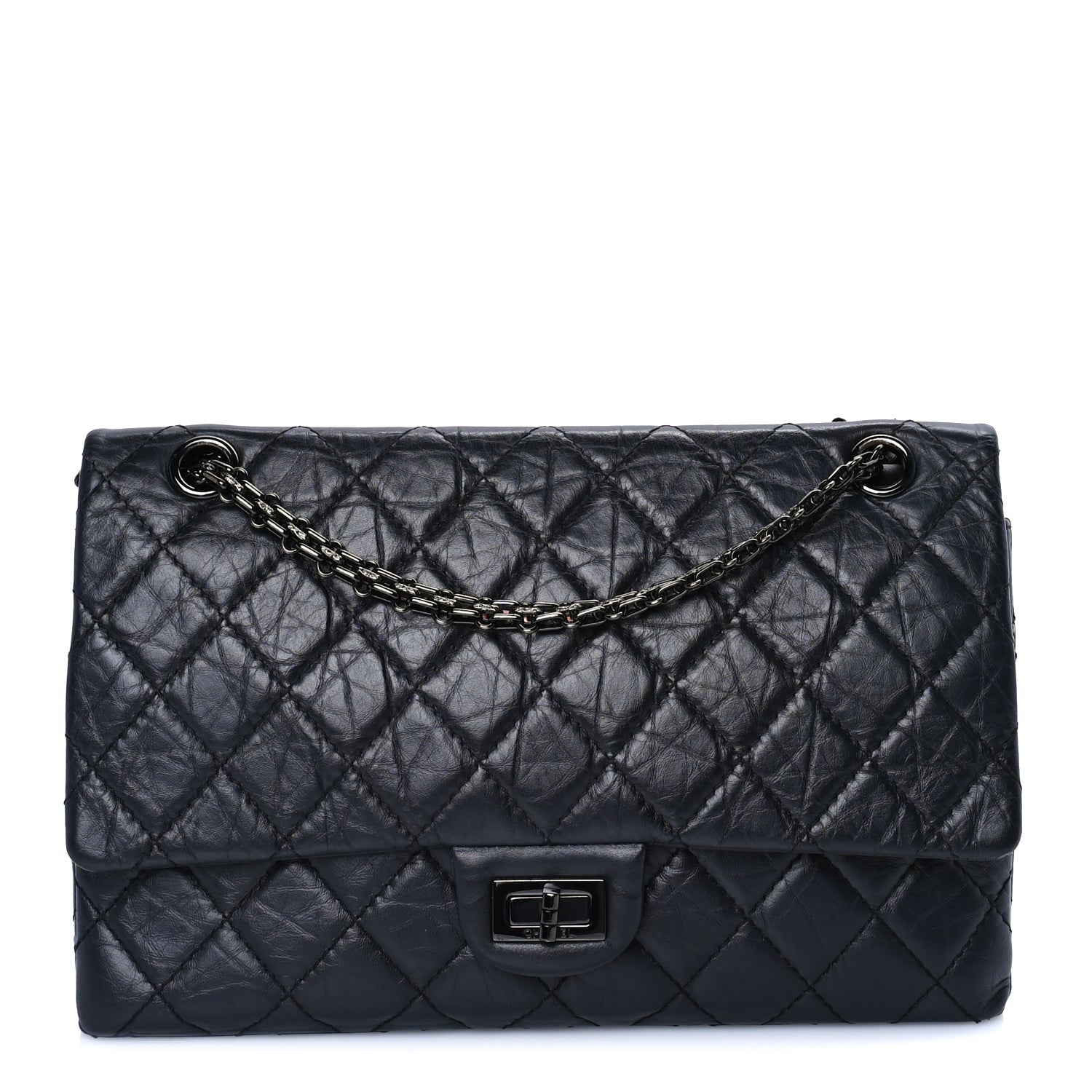 Chanel Aged Calfskin Quilted 2.55 Reissue 226 Flap So Black 1 of 9