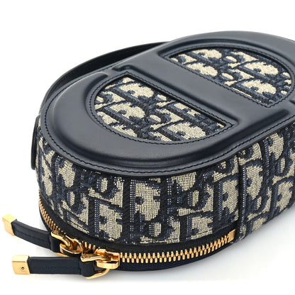 Christian Dior Oblique CD Signature Oval Crossbody Camera Bag Blue Multicolor 7 of 8