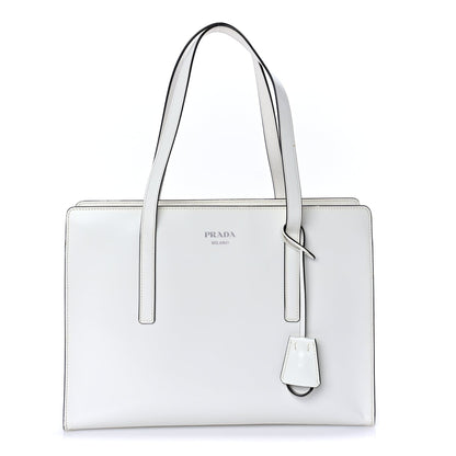 Prada Spazzolato Medium Re-Edition 1995 Double Handle Handbag White 1 of 7
