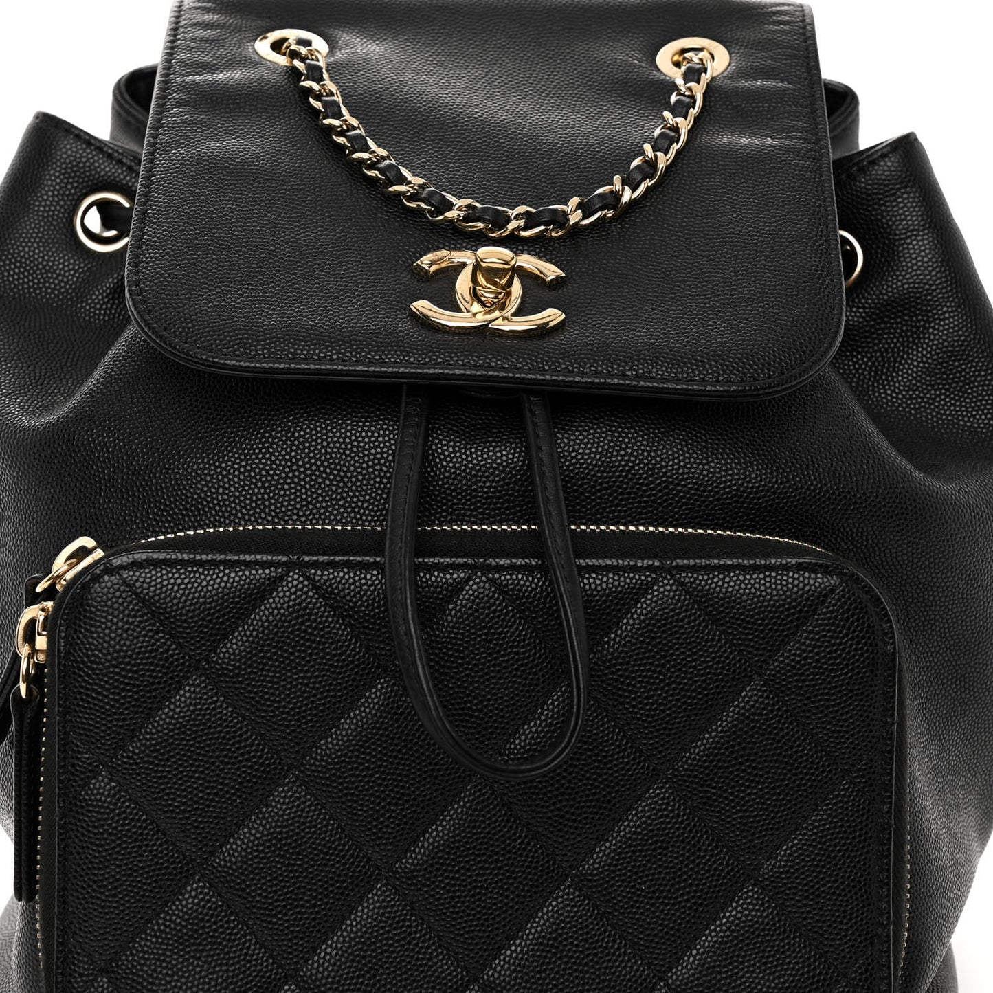 Caviar Quilted Business Affinity Backpack Black