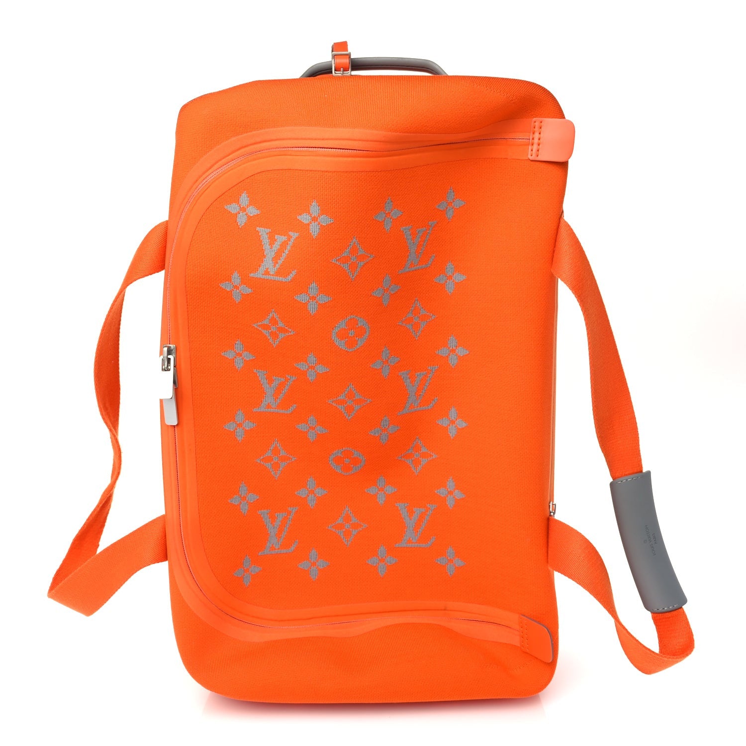 Louis Vuitton Knit Monogram Horizon Soft Duffle 55  Orange 1 of 8