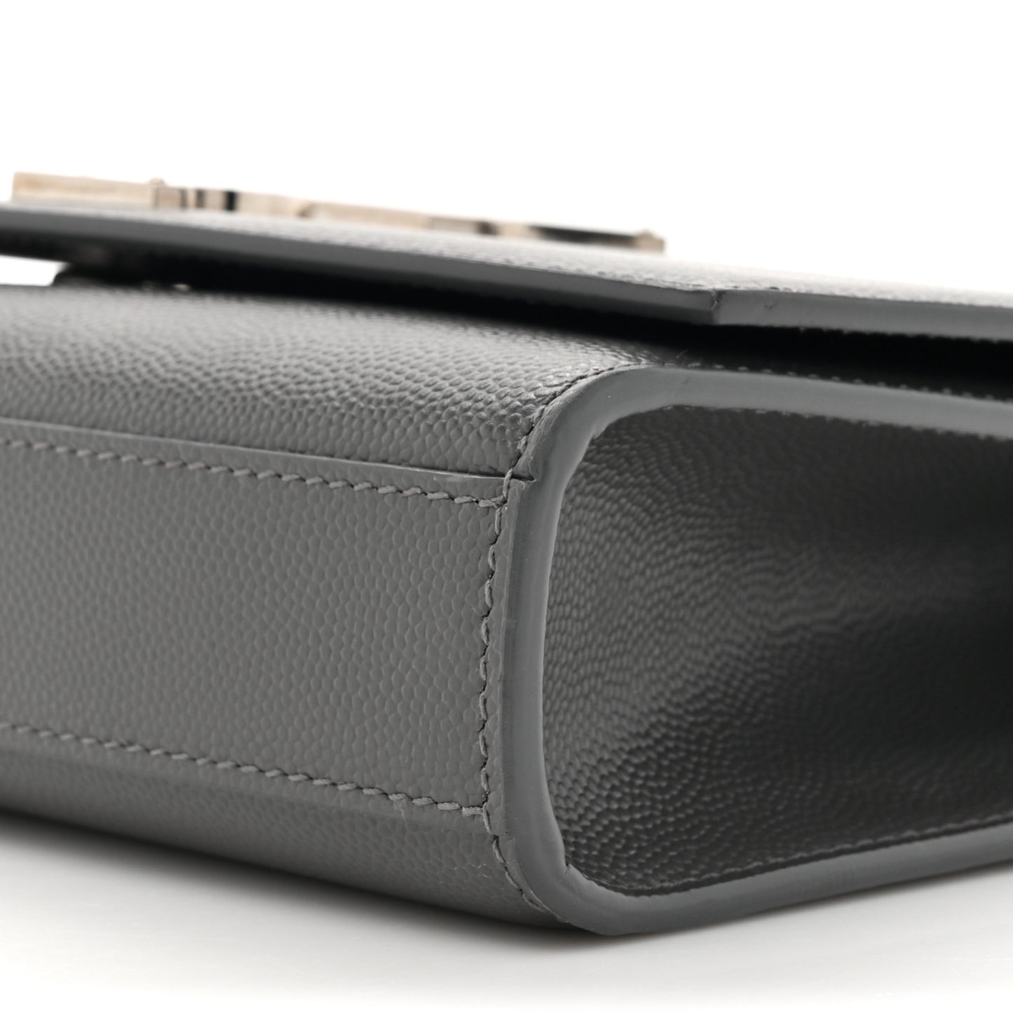 Grain De Poudre Medium Classic Monogram Kate Satchel Earth Grey