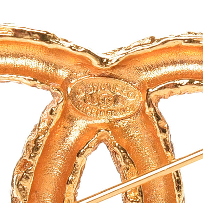 Chanel CC Small Brooch Gold 4 of 4