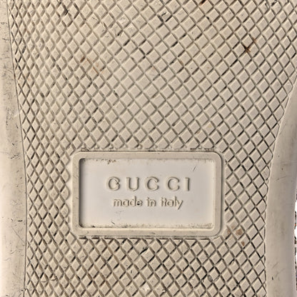 Gucci Calfskin Crystal Web Bee Embroidered Womens Ace Platform Sneakers 36 White 7 of 8