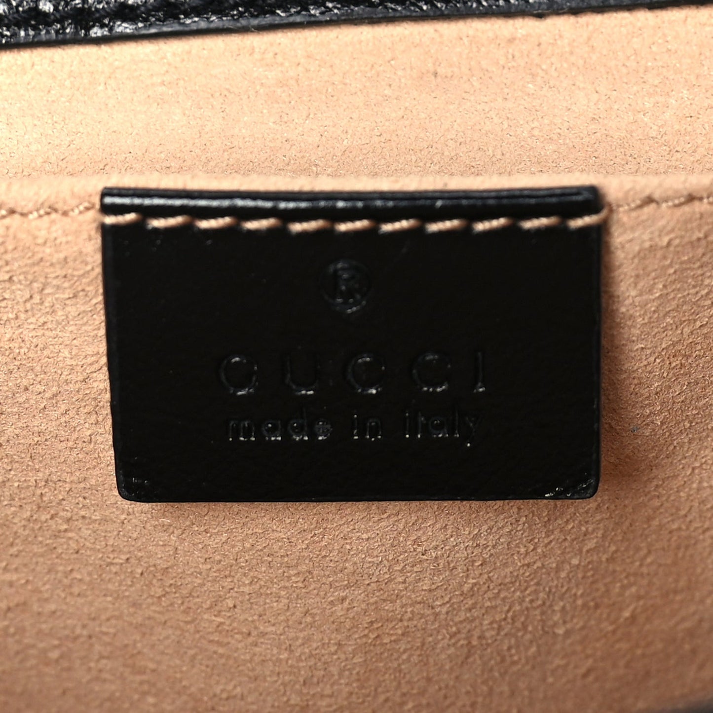 Monogram Matelasse Diagonal Mini GG Marmont Shoulder Bag Beige Black
