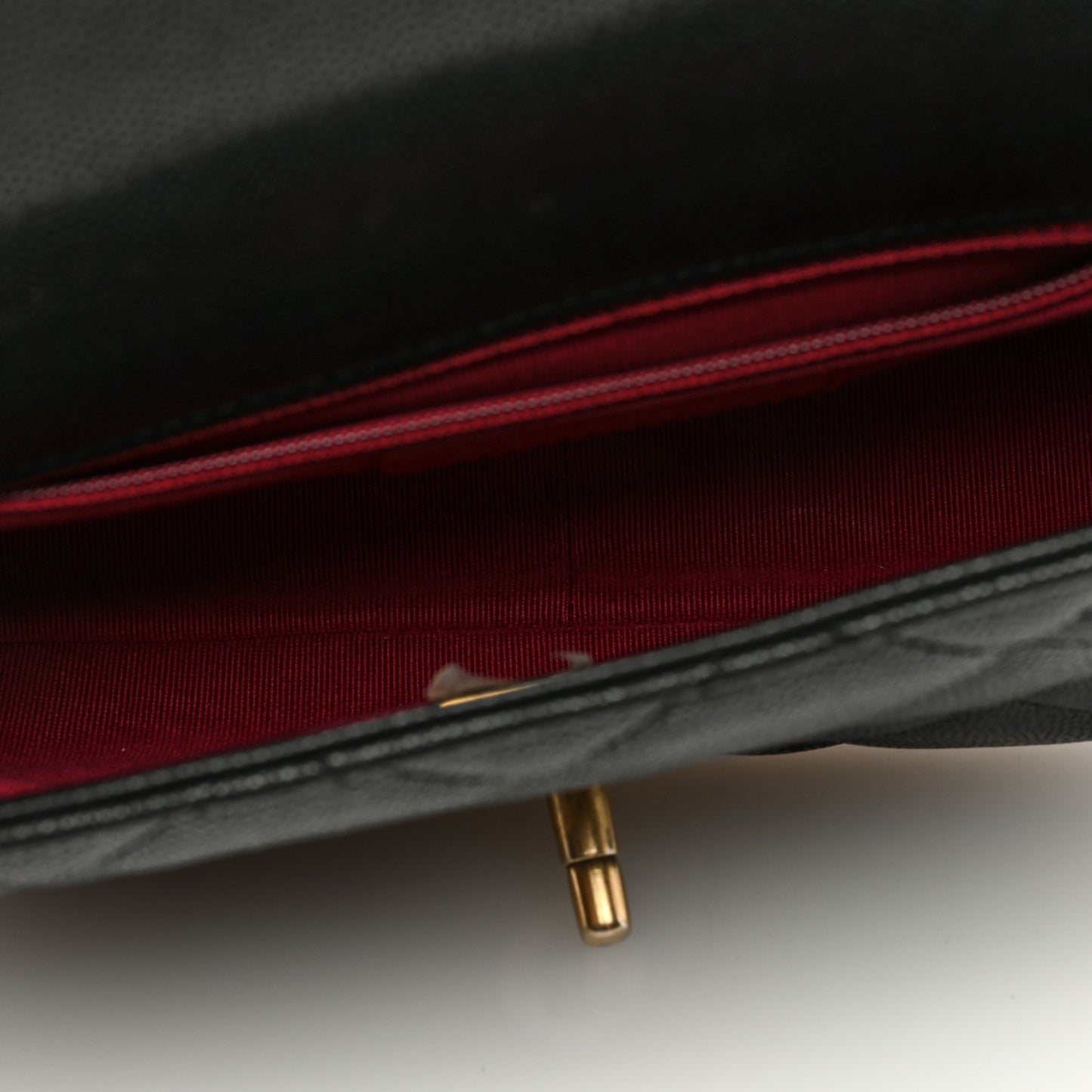 Caviar Quilted Small Twist Your Buttons Flap Black