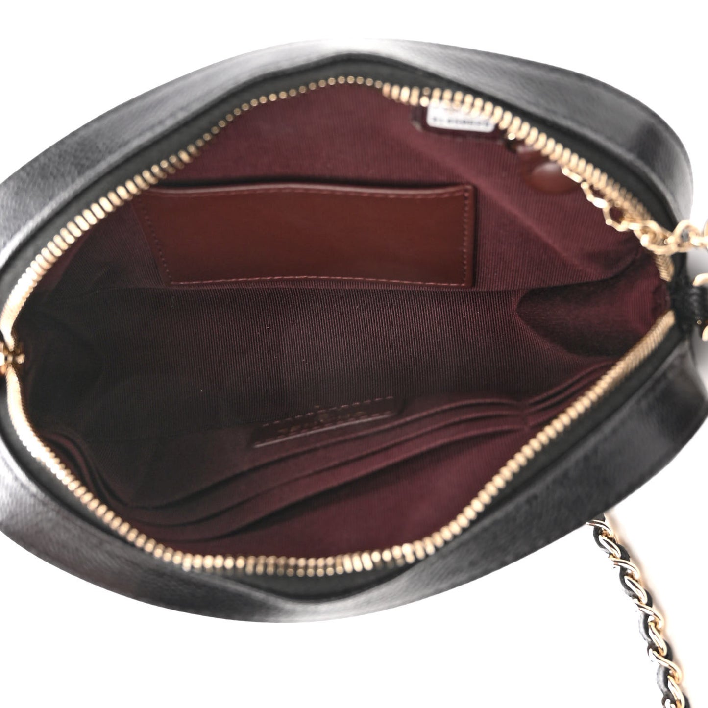 Caviar Quilted Vanity With Chain Black