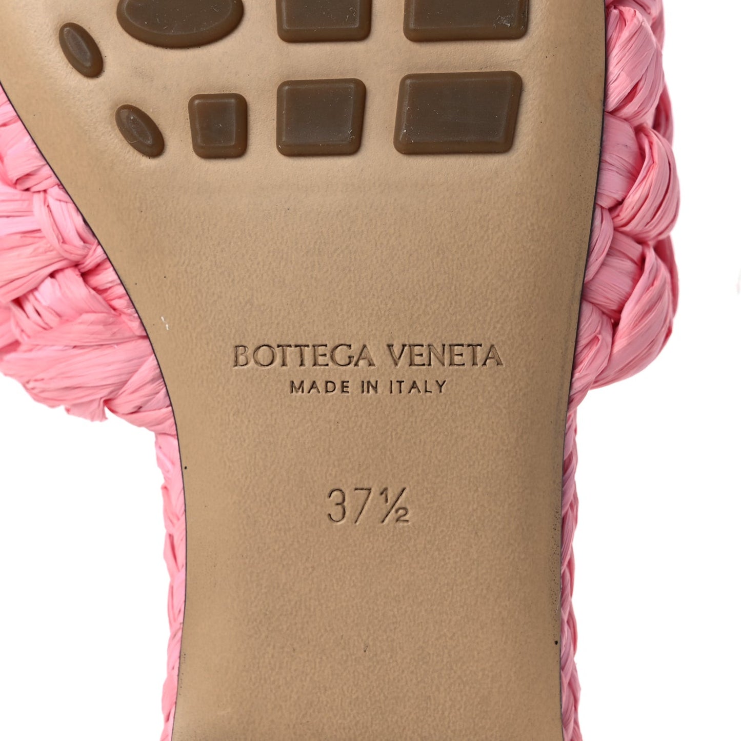 Raffia Twisted Intrecciato Stretch Flat Sandals Blossom