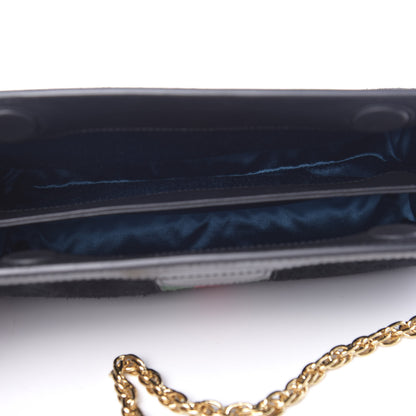 Gucci Suede Patent GG Web Small Ophidia Chain Shoulder Bag Black 5 of 10