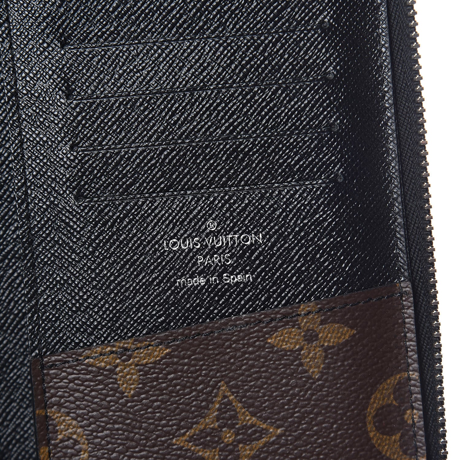 Louis Vuitton Monogram Macassar Vertical Zippy Wallet 6 of 6