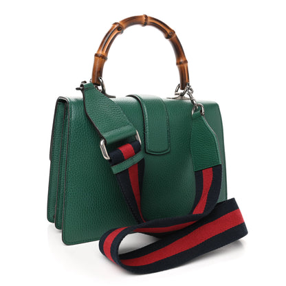 Gucci Dollar Calfskin Crystal Web Medium Dionysus Bamboo Top Handle Bag Emerald 2 of 4