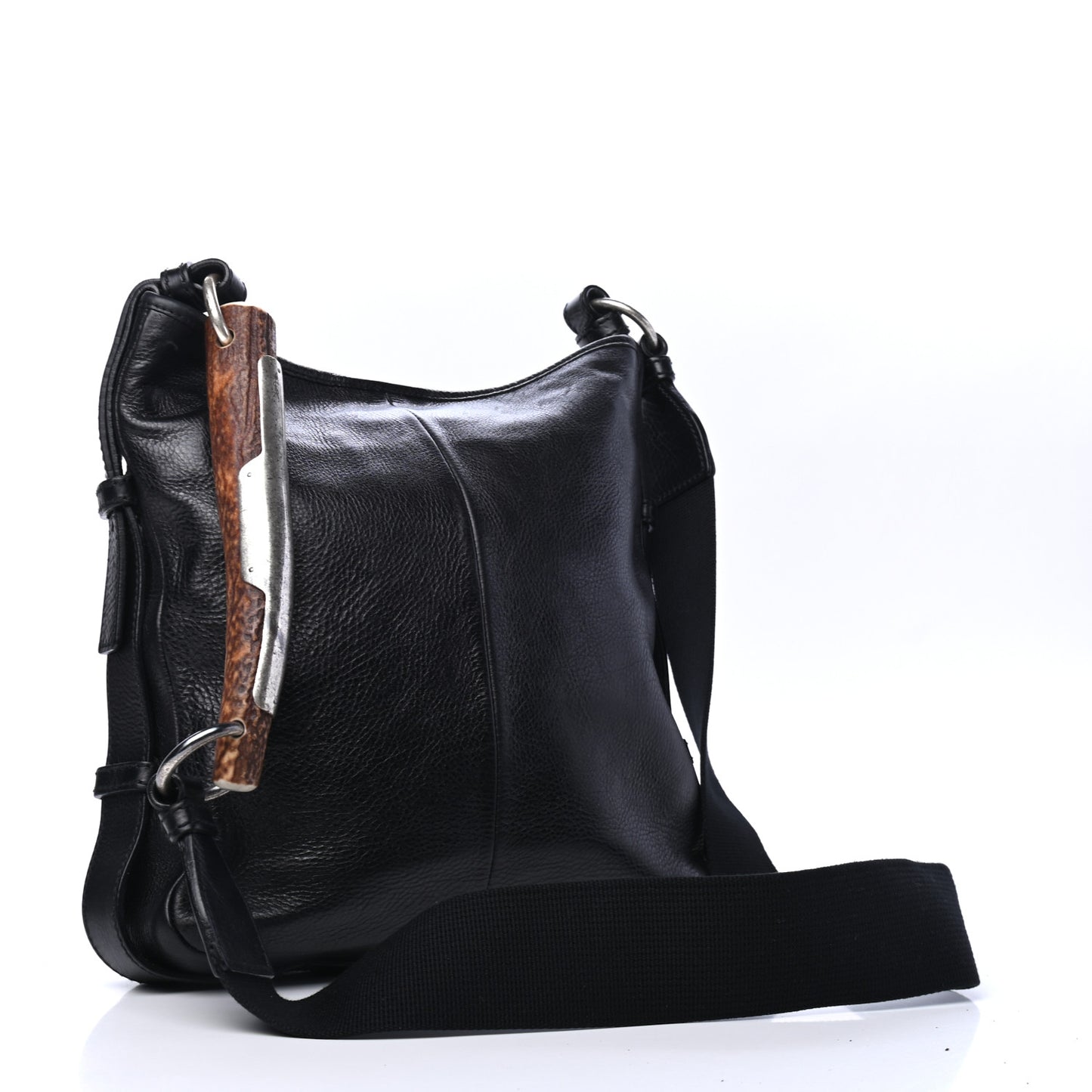 Calfskin Mombasa Messenger Black