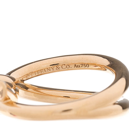 Tiffany 18K Rose Gold Knot Double Row Ring 50 5.5 4 of 5